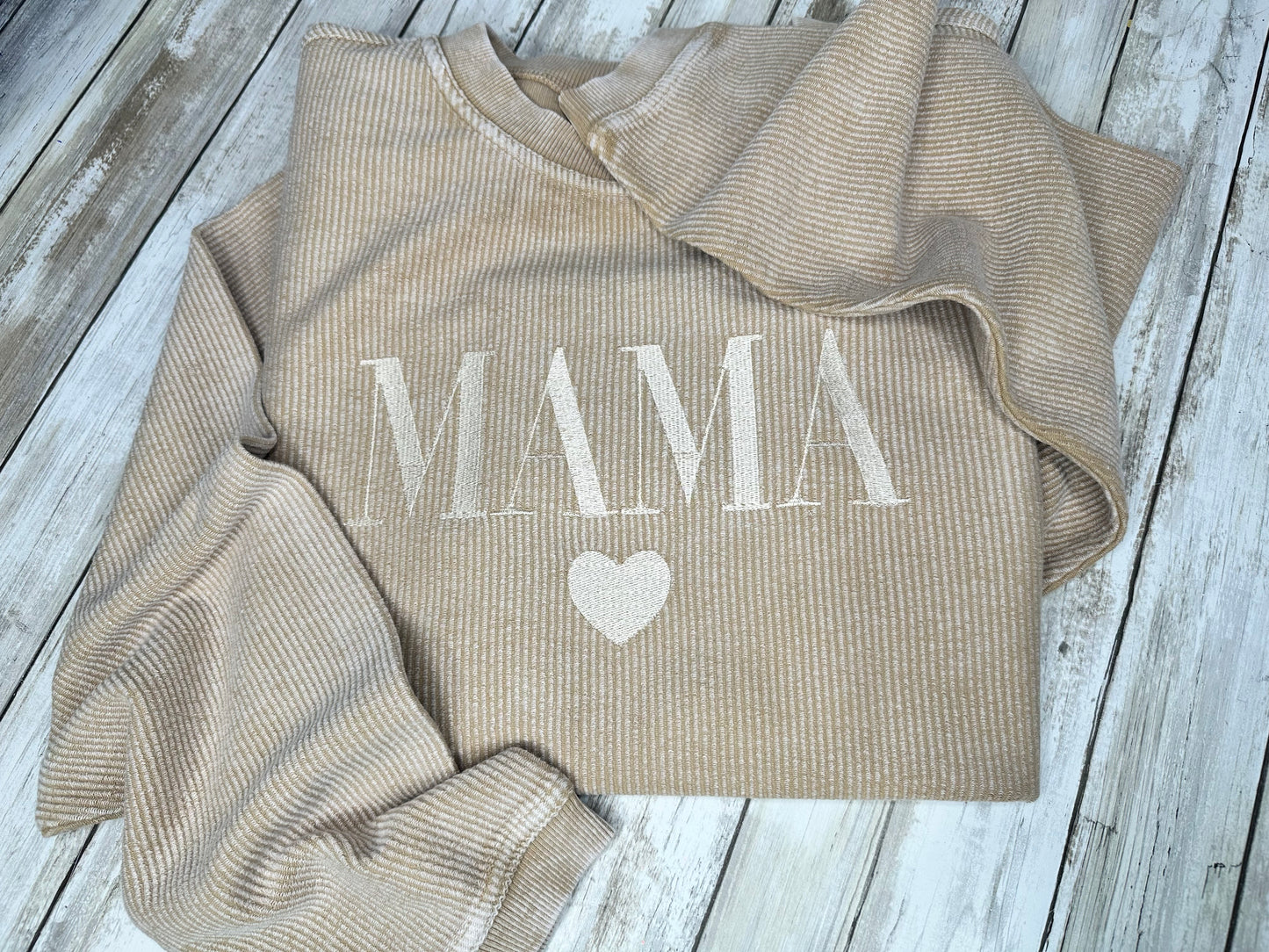Mama monochrome corded crew