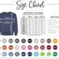 Embroidered Customizable Sweatshirts with names on sleeve