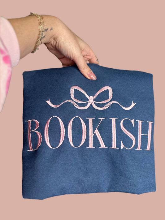 Coquette Bookish Embroidered Sweatshirt