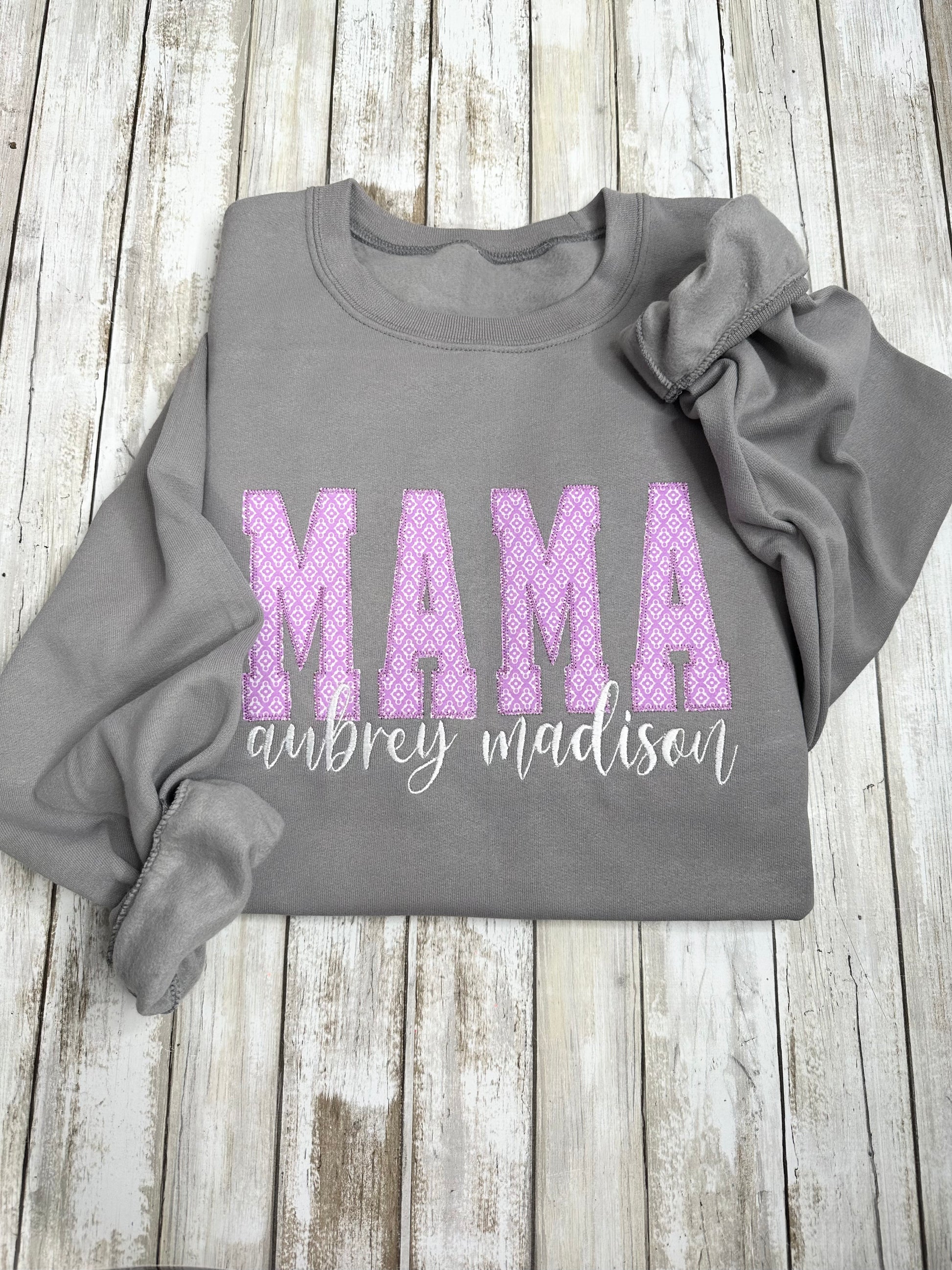 Mama embroidered keepsake crewneck – BoujeeBullies