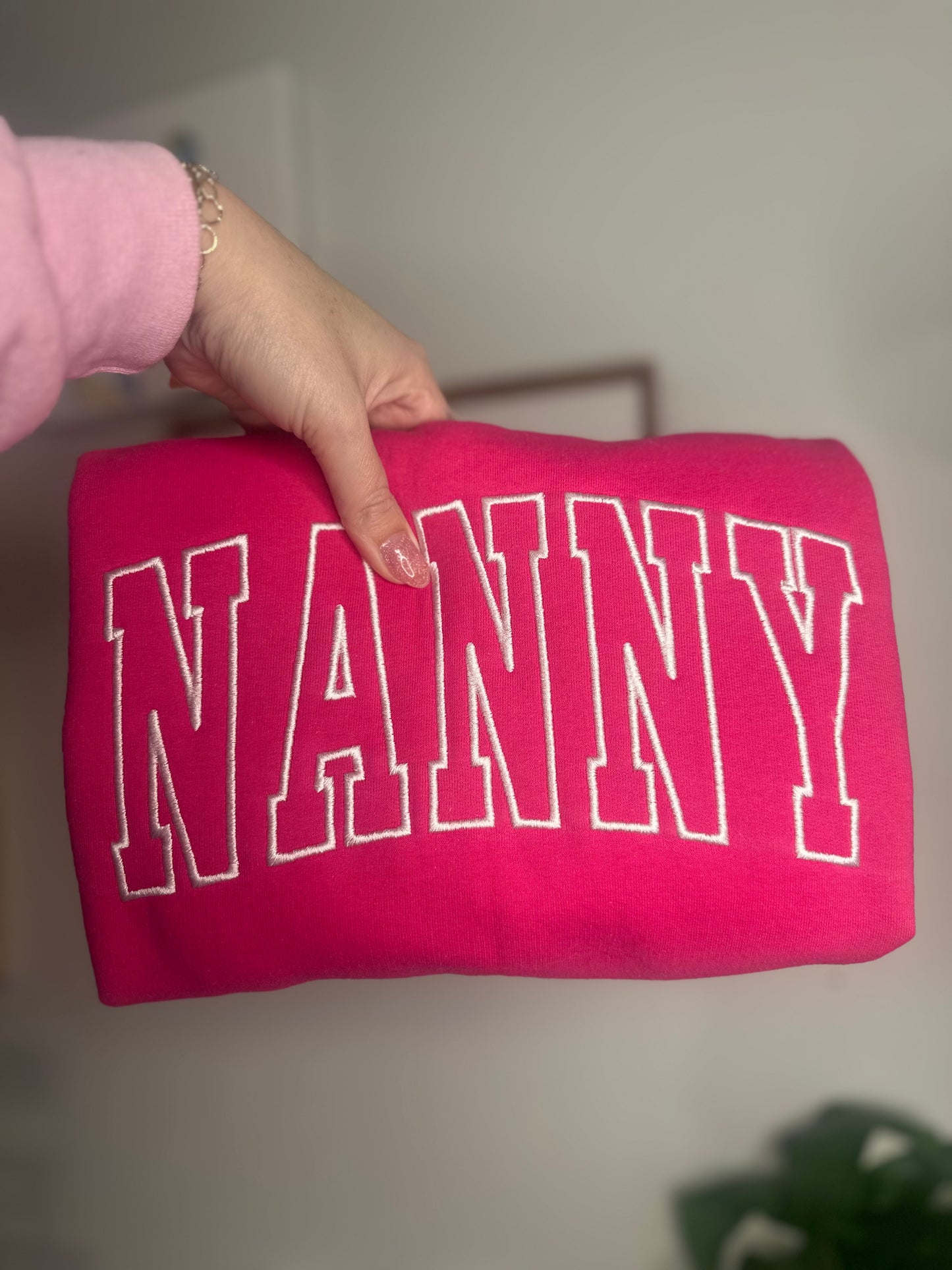 Embroidered Customizable Sweatshirts with names on sleeve